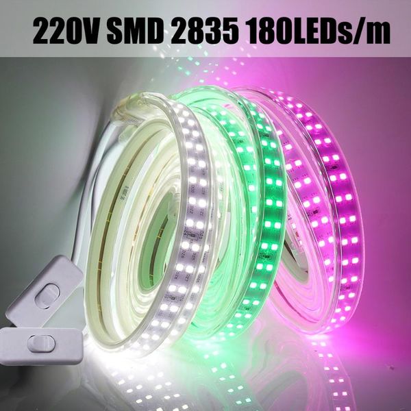 strips 220v led strip light smd 2835 180leds/m double row flexible lamp with switch warm white pink yellow green blue red eu
strips 220v led strip light smd 2835 180leds/m double row flexible lamp with switch warm white pink yellow green blue red eu