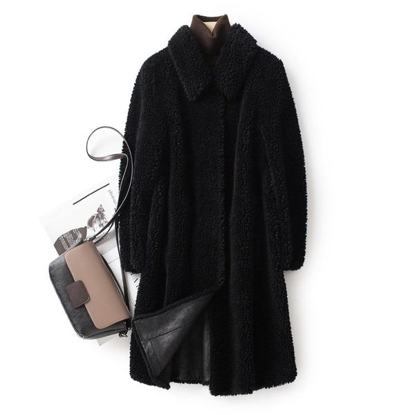 women's fur & faux natuarl sheep wool coat women real shearing jacket winter overcoat plus size f1206, Black
women's fur & faux natuarl sheep wool coat women real shearing jacket winter overcoat plus size f1206, Black