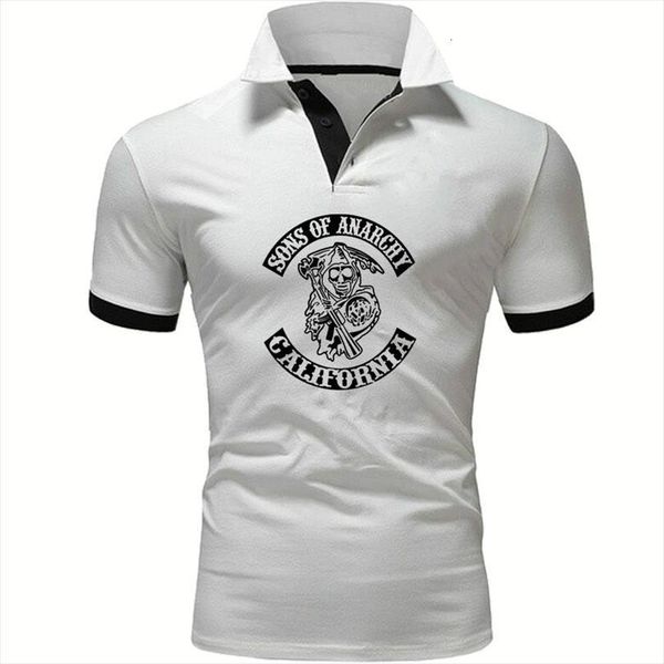 casual trend short sleeve mens polos soa sons of anarchy skull printing summer solid color polo shirt cotton, White;black
casual trend short sleeve mens polos soa sons of anarchy skull printing summer solid color polo shirt cotton, White;black