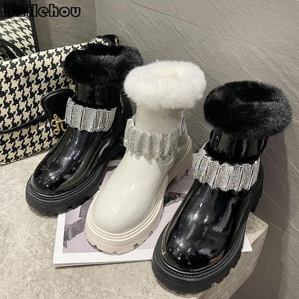 boots women snow ladies mid shoes for 2021 luxury rhinestones winter furry rubber platform female, Black
boots women snow ladies mid shoes for 2021 luxury rhinestones winter furry rubber platform female, Black