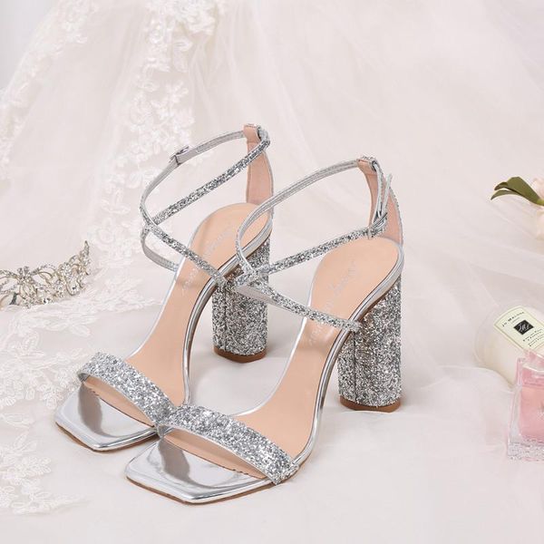 dress shoes summer word with thick and high heels cross sequined sandals banquet fashion all-match custom-made women's, Black
dress shoes summer word with thick and high heels cross sequined sandals banquet fashion all-match custom-made women's, Black