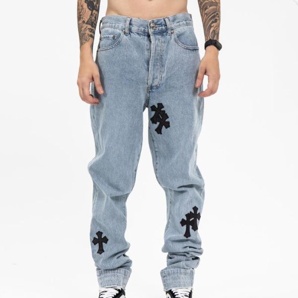 men's jeans genuine leather cross for men 2021 high street blue homme loose straight hearts pants moto trouse mens
men's jeans genuine leather cross for men 2021 high street blue homme loose straight hearts pants moto trouse mens