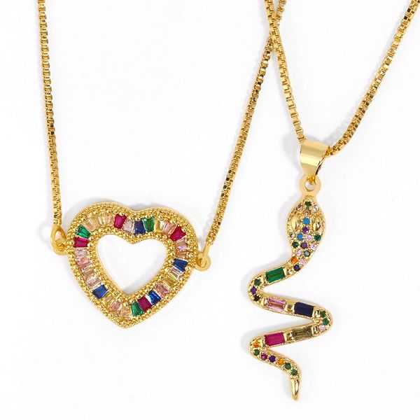 pendant necklaces gothtic gold multi color rhinestones snake heart necklace for women bohemian animal green chain trend jewelry, Silver
pendant necklaces gothtic gold multi color rhinestones snake heart necklace for women bohemian animal green chain trend jewelry, Silver