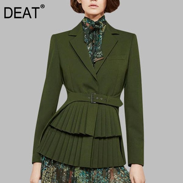 women's jackets deat 2021 fashion women clothes turn-down collar full sleeve sashes high waist adjust pleated bottom female balazar wb2, Black;brown
women's jackets deat 2021 fashion women clothes turn-down collar full sleeve sashes high waist adjust pleated bottom female balazar wb2, Black;brown