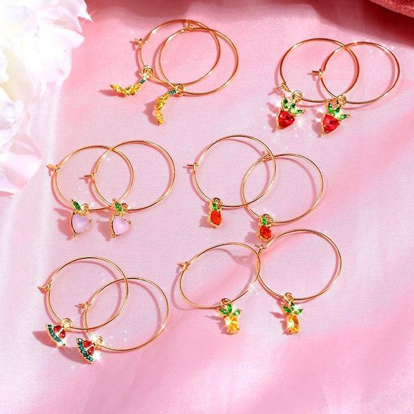 hoop & huggie gold color earrings cherry peach for women cute sweet crystal fruit accessories earring thin circles hoops, Golden;silver
hoop & huggie gold color earrings cherry peach for women cute sweet crystal fruit accessories earring thin circles hoops, Golden;silver