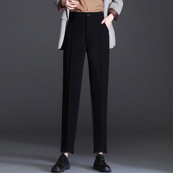 women's pants & capris women 2021 autumn winter fashion solid harem female high waist loose wool trousers office lady casual j37, Black;white
women's pants & capris women 2021 autumn winter fashion solid harem female high waist loose wool trousers office lady casual j37, Black;white