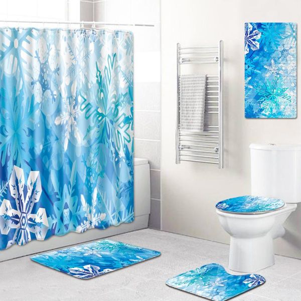 bath mats snowflake shower curtain bathroom mat set toilet cover kitchen pad five-piece carpet rug
bath mats snowflake shower curtain bathroom mat set toilet cover kitchen pad five-piece carpet rug