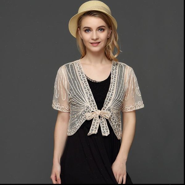 summer thin short sleeve handmade crochet lace mesh shrug bolero women embroidery cardigan feminino short cape oversized, White;black
summer thin short sleeve handmade crochet lace mesh shrug bolero women embroidery cardigan feminino short cape oversized, White;black