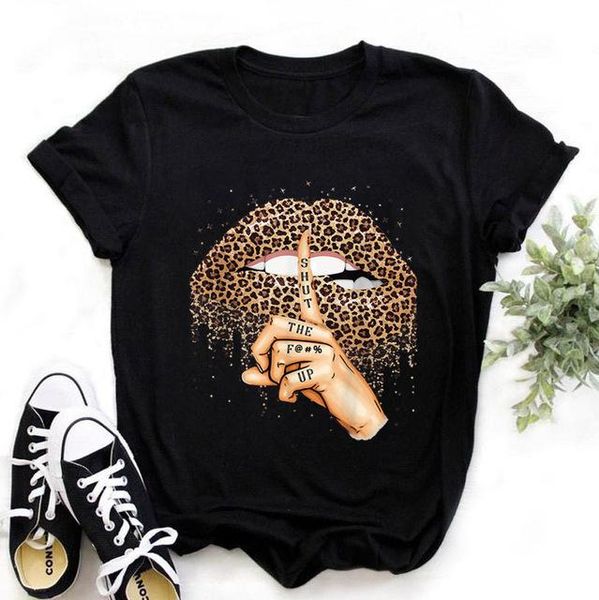 women's t-shirt summer fashion shirt lips leopard graphic t women base o-neckblack tees kiss lip funny girls tshirt 21, White
women's t-shirt summer fashion shirt lips leopard graphic t women base o-neckblack tees kiss lip funny girls tshirt 21, White