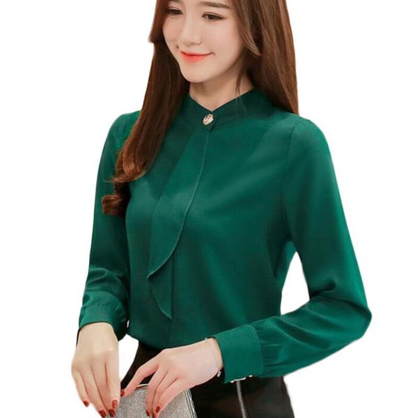women blouses long sleeve stand collar ruffles chiffon blouse women shirts korean plus size office shirt blusas mujer, White
women blouses long sleeve stand collar ruffles chiffon blouse women shirts korean plus size office shirt blusas mujer, White