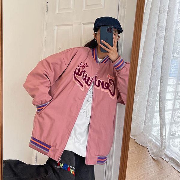 2021 new national tide love vibe baseball uniform jacket female student 2021 spring and autumn flower jacket women, Black;brown
2021 new national tide love vibe baseball uniform jacket female student 2021 spring and autumn flower jacket women, Black;brown