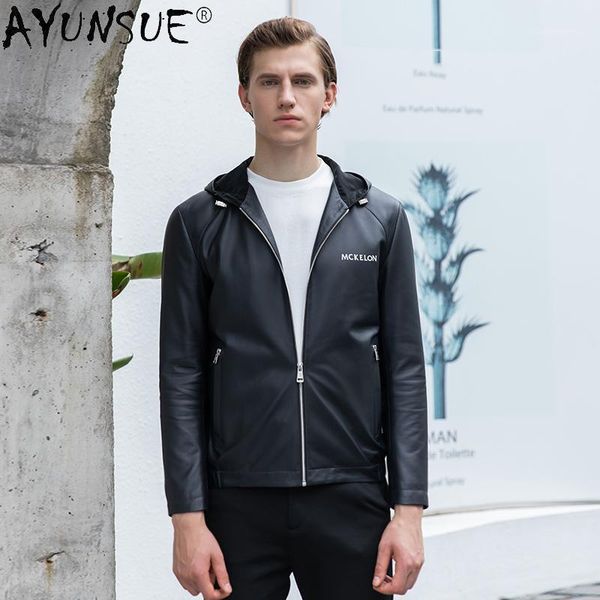 men's leather & faux ayunsue 2021 genuine sheepskin jacket men hooded clothes autumn coat short jackets chaquetas hombre lxr1038, Black
men's leather & faux ayunsue 2021 genuine sheepskin jacket men hooded clothes autumn coat short jackets chaquetas hombre lxr1038, Black