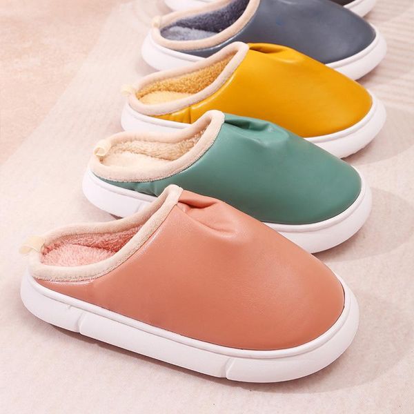 slippers women men fall and winter cotton fashion thick soled pu leather lovers home waterproof lightweight warm, Black
slippers women men fall and winter cotton fashion thick soled pu leather lovers home waterproof lightweight warm, Black