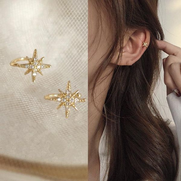 hoop & huggie women's earrings eight star pendant ear clip gold color vintage metal retro 2021 trendy fashion female jewelry, Golden;silver
hoop & huggie women's earrings eight star pendant ear clip gold color vintage metal retro 2021 trendy fashion female jewelry, Golden;silver