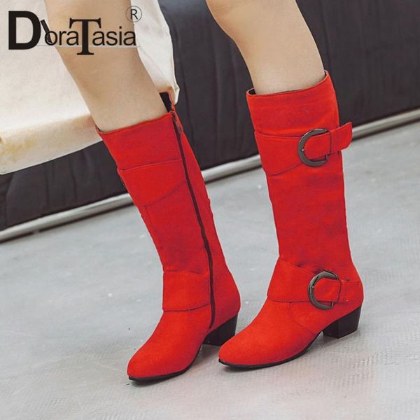 boots doratasia classic elegant pleated med chunky heels autumn women buckle decorating mid-calf shoes woman, Black
boots doratasia classic elegant pleated med chunky heels autumn women buckle decorating mid-calf shoes woman, Black