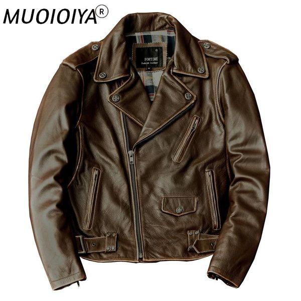 men's leather & faux motorcycle clothing pure head layer cowhide genuine jacket men's hand-made short slim, Black
men's leather & faux motorcycle clothing pure head layer cowhide genuine jacket men's hand-made short slim, Black