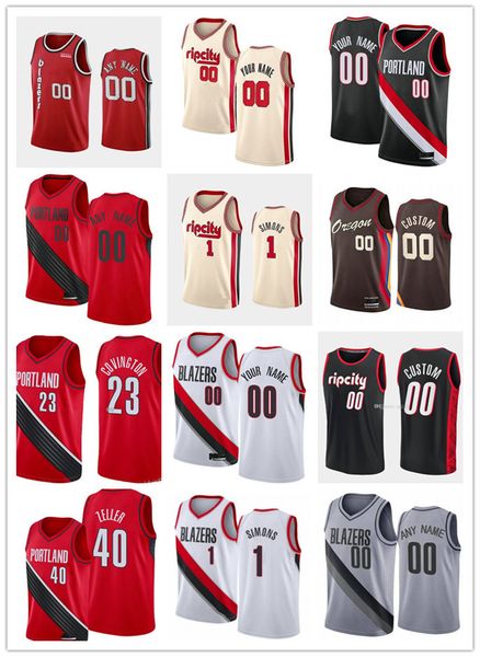 75th custom men women youth portland's trail blazers's 23 robert covington 1 anfernee simons 40 cody zeller 16 cj elleby basketbal, Black;red
75th custom men women youth portland's trail blazers's 23 robert covington 1 anfernee simons 40 cody zeller 16 cj elleby basketbal, Black;red