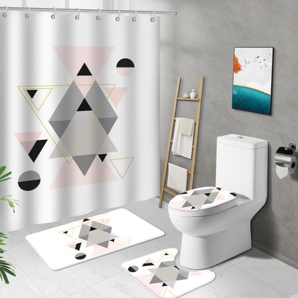 shower curtains simple rhombus design printed curtain bathroom mat set toilet cover non-slip bath rug waterproof fabric bathtub decor
shower curtains simple rhombus design printed curtain bathroom mat set toilet cover non-slip bath rug waterproof fabric bathtub decor
