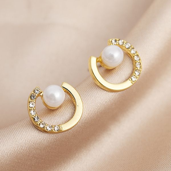 korean style pearl earrings c-shaped zircon stud earring exquisite metal earrings 2021 women girls crystal jewelry gift, Golden;silver
korean style pearl earrings c-shaped zircon stud earring exquisite metal earrings 2021 women girls crystal jewelry gift, Golden;silver