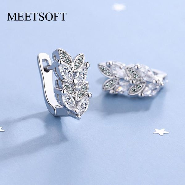 hoop & huggie meetsoft trendy 925 sterling silver olive leaves branch zircon earrings buckle for women lovely fine jewelry drop, Golden;silver
hoop & huggie meetsoft trendy 925 sterling silver olive leaves branch zircon earrings buckle for women lovely fine jewelry drop, Golden;silver