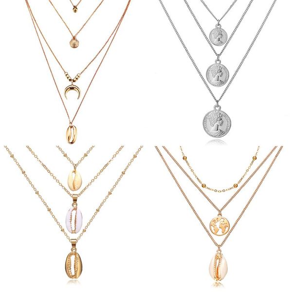 pendant necklaces fashion coin shell multi layer & pendants for women girl gold sliver y style choker long necklace 2021 boho jewelry, Silver
pendant necklaces fashion coin shell multi layer & pendants for women girl gold sliver y style choker long necklace 2021 boho jewelry, Silver