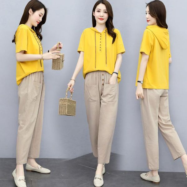 women's two piece pants professional cotton linen women sets loose hooded button pocket casual literary fan 2piece suit plus size cloth, White
women's two piece pants professional cotton linen women sets loose hooded button pocket casual literary fan 2piece suit plus size cloth, White