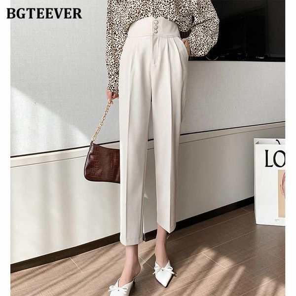 women's pants & capris bgteever spring summer high waist buttons women suit casual ankle-length harem chic ladies solid trousers 2021, Black;white
women's pants & capris bgteever spring summer high waist buttons women suit casual ankle-length harem chic ladies solid trousers 2021, Black;white