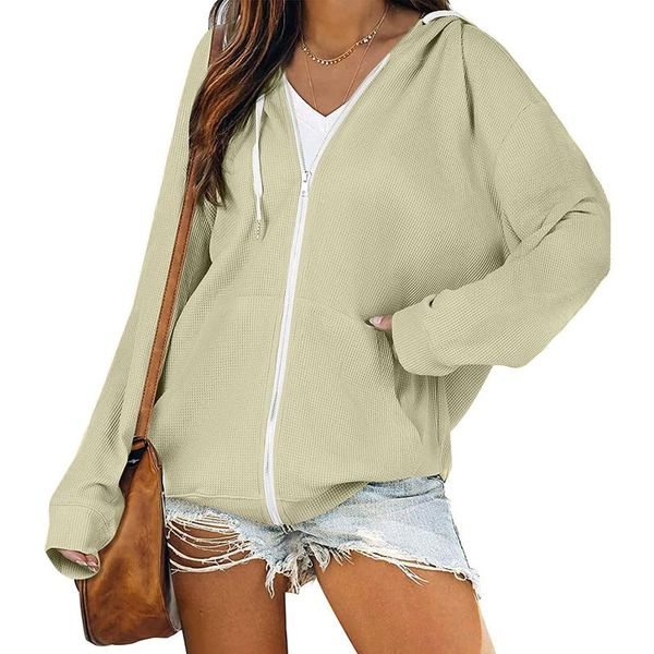 women's hoodies & sweatshirts zip up hoodie jacket long sleeve hooded sweatshirt with pockets casual autumn winter oversized female clo, Black
women's hoodies & sweatshirts zip up hoodie jacket long sleeve hooded sweatshirt with pockets casual autumn winter oversized female clo, Black