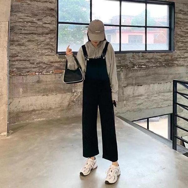 women's pants & capris women denim jumpsuit autumn and winter japanese loose versatile college style solid overalls korean oversize, Black;white
women's pants & capris women denim jumpsuit autumn and winter japanese loose versatile college style solid overalls korean oversize, Black;white
