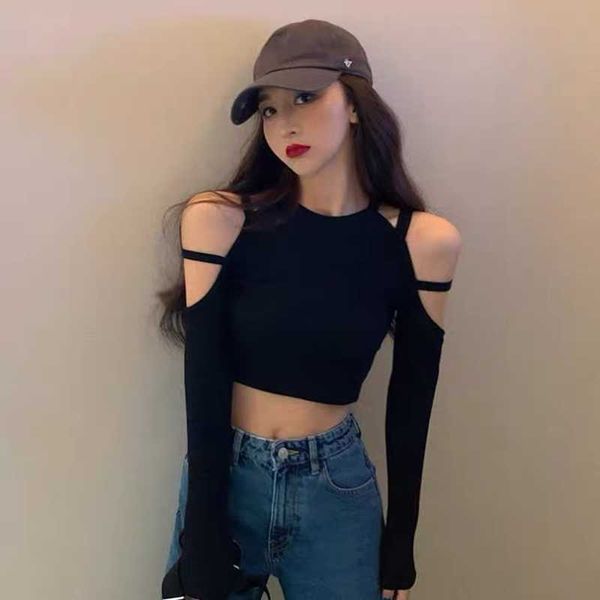 spring and autumn strapless long-sleeved t-shirt female high street short navel nightclub girl clothes 210604, White
spring and autumn strapless long-sleeved t-shirt female high street short navel nightclub girl clothes 210604, White