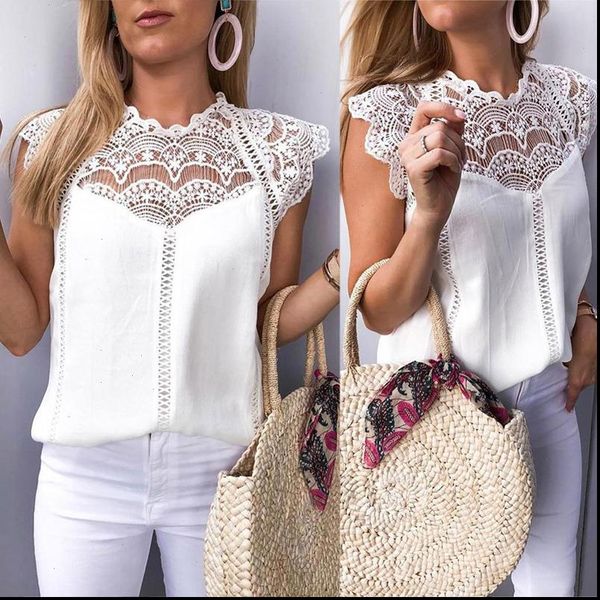 summer 2021 womens and blouses lace patchwork sleeveless solid shirt women blouse blusas roupa feminina, White
summer 2021 womens and blouses lace patchwork sleeveless solid shirt women blouse blusas roupa feminina, White
