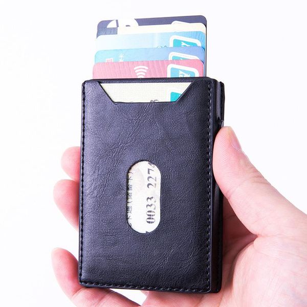 card holders metal case simple male and female portable anti-degaussing anti-theft brush automatic -up, Brown;gray
card holders metal case simple male and female portable anti-degaussing anti-theft brush automatic -up, Brown;gray