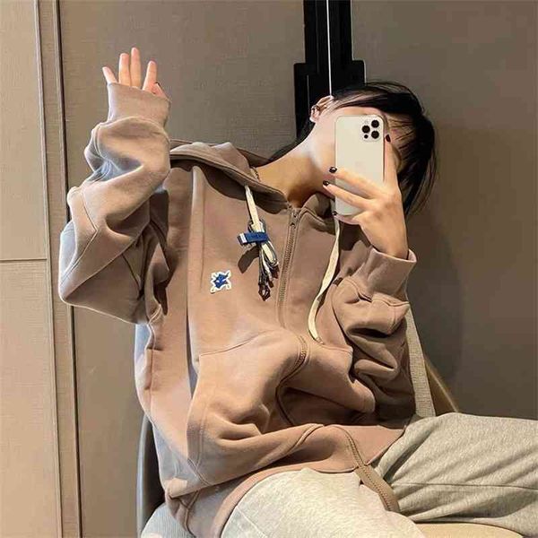 korea chao brand spring and autumn ader embroidery virus small monster hooded sweater zipper jacket lovers korean loose, Black
korea chao brand spring and autumn ader embroidery virus small monster hooded sweater zipper jacket lovers korean loose, Black