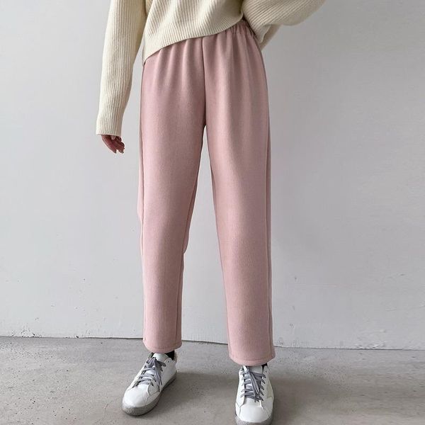 woollen trousers women's winter 2021 new korean high waist solid thickened capris elastic waist casual pants, Black;white
woollen trousers women's winter 2021 new korean high waist solid thickened capris elastic waist casual pants, Black;white