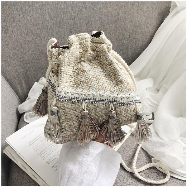 shoulder bags ethnic style tassel bucket bag 2021 mini plaid woven messenger women's fashionable purses
shoulder bags ethnic style tassel bucket bag 2021 mini plaid woven messenger women's fashionable purses