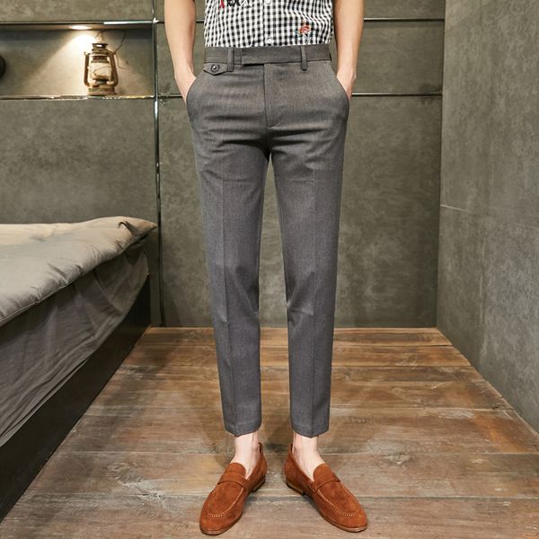 korean thin business men's dress 2021 spring casual pants social office marriage streetwear pantalon homme mrxn, Black
korean thin business men's dress 2021 spring casual pants social office marriage streetwear pantalon homme mrxn, Black