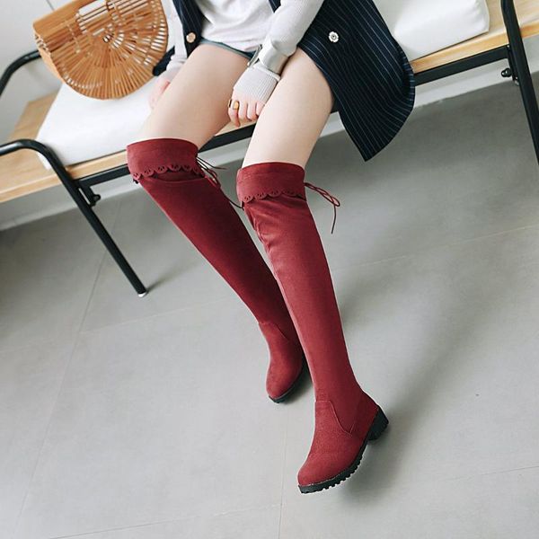 high tube suede rider boots low heel flat over the knee short plush women's boots with non-slip thick heel red wine, Black
high tube suede rider boots low heel flat over the knee short plush women's boots with non-slip thick heel red wine, Black