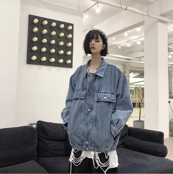 women's jackets korea harajuku style streetwear retro pocket tooling loose denim jacket women, Black;brown
women's jackets korea harajuku style streetwear retro pocket tooling loose denim jacket women, Black;brown