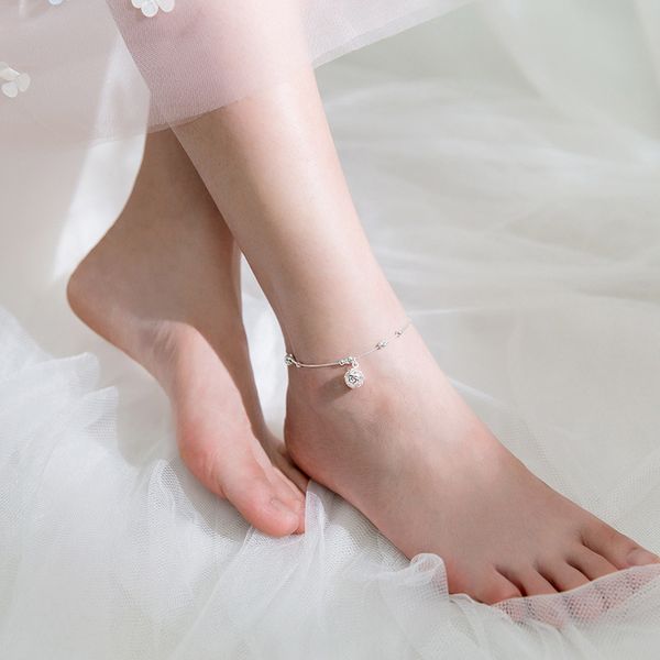 modian minimalism bell beaded ball anklet bracelet for women authentic 925 sterling silver chain link foot leg fine jewelry f1219, Red;blue
modian minimalism bell beaded ball anklet bracelet for women authentic 925 sterling silver chain link foot leg fine jewelry f1219, Red;blue