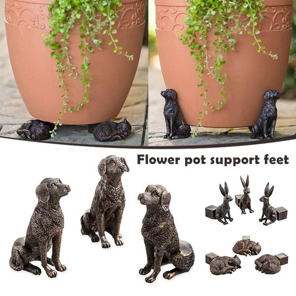 other garden supplies decoration 3pcs plant pot foot dog/cat/ statue flower planter support handmade jdh88
other garden supplies decoration 3pcs plant pot foot dog/cat/ statue flower planter support handmade jdh88