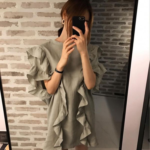 party dresses superaen o neck ruffle patchwork women's 2021 summer solid loose waist short sleeve casual t-shirt dress, White;black
party dresses superaen o neck ruffle patchwork women's 2021 summer solid loose waist short sleeve casual t-shirt dress, White;black