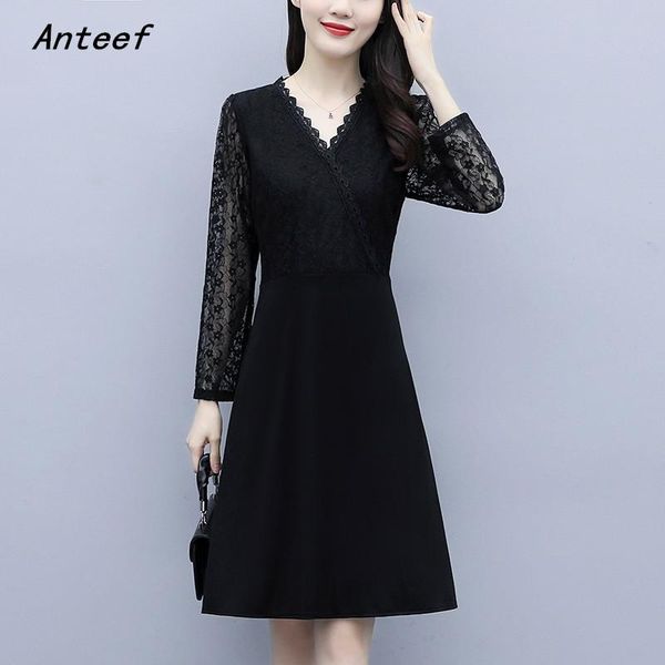 casual dresses long sleeve black cotton lace vintage for women loose midi woman spring autumn dress elegant clothes 2021, Black;gray
casual dresses long sleeve black cotton lace vintage for women loose midi woman spring autumn dress elegant clothes 2021, Black;gray