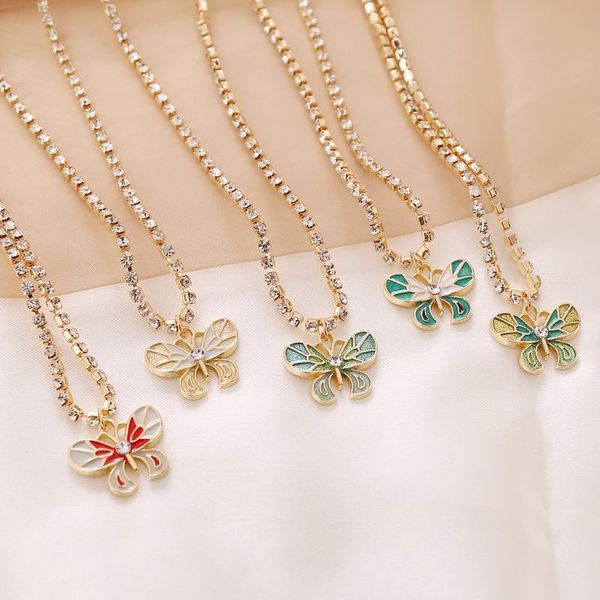 chains 2021 trendy rhinestone small butterfly pendant necklace women temperament single-layer claw chain gift for female, Silver
chains 2021 trendy rhinestone small butterfly pendant necklace women temperament single-layer claw chain gift for female, Silver
