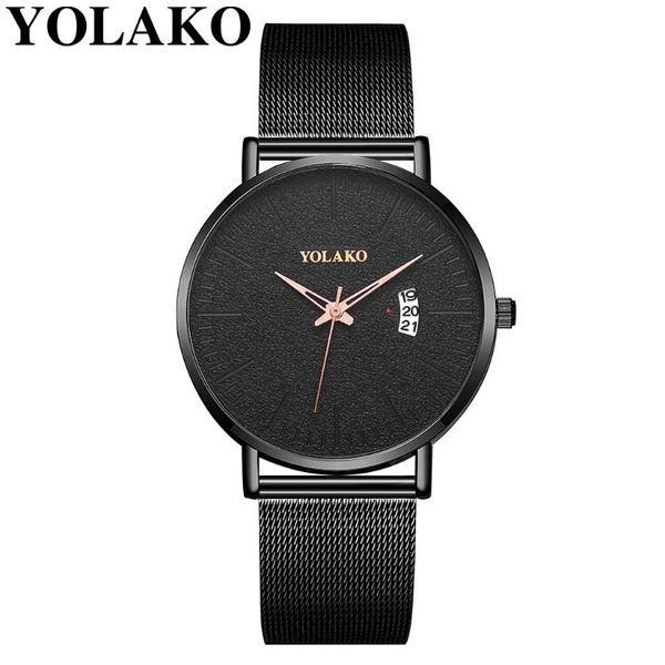 wristwatches yolako casual men watch minimalist design black steel mesh belt calendar mens analog quartz wrist for gift reloj hombre, Slivery;brown
wristwatches yolako casual men watch minimalist design black steel mesh belt calendar mens analog quartz wrist for gift reloj hombre, Slivery;brown