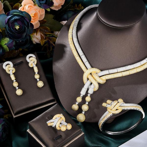earrings & necklace blachette fashion noble luxury zircon bracelet ring 4pcs dubai women's wedding party jewelry set, Silver
earrings & necklace blachette fashion noble luxury zircon bracelet ring 4pcs dubai women's wedding party jewelry set, Silver