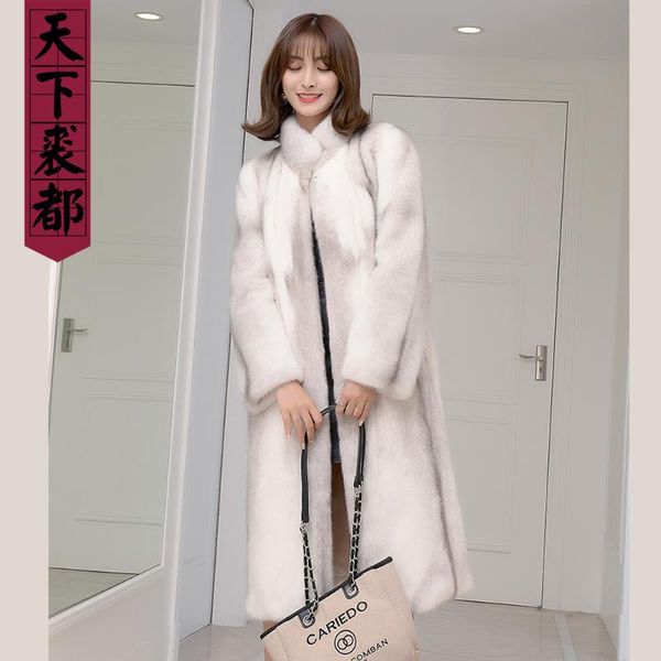 women's fur & faux luxurious mink jacket women elegant genuine coat long white belt real outerwear stand collar winter autumn, Black
women's fur & faux luxurious mink jacket women elegant genuine coat long white belt real outerwear stand collar winter autumn, Black