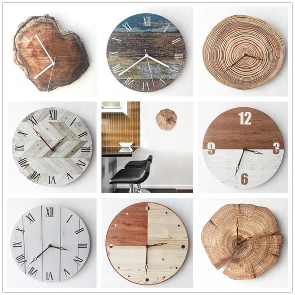 minimalist wall clock retro nordic modern living room wooden hours vintage wood grain hanging reloj de pared kitchen decoration
minimalist wall clock retro nordic modern living room wooden hours vintage wood grain hanging reloj de pared kitchen decoration
