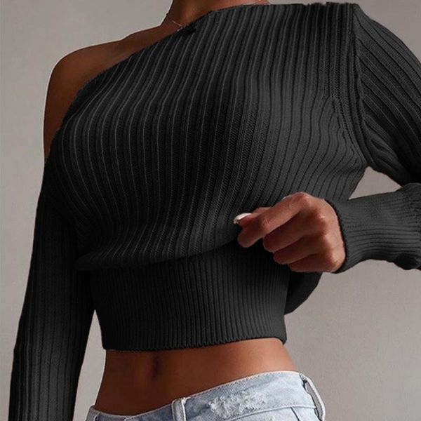 women's sweaters sweater autumn fashion solid color knitted pullover casual long-sleeved crop top, White;black
women's sweaters sweater autumn fashion solid color knitted pullover casual long-sleeved crop top, White;black