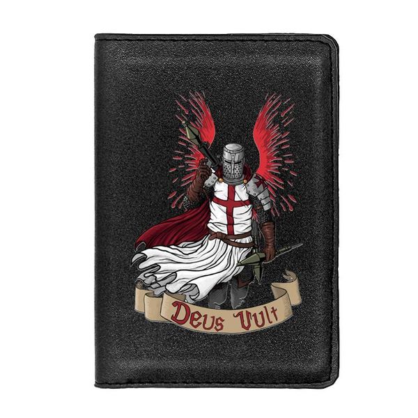card holders classic deus vult knights templar passport cover holder id case travel leather wallet, Brown;gray
card holders classic deus vult knights templar passport cover holder id case travel leather wallet, Brown;gray