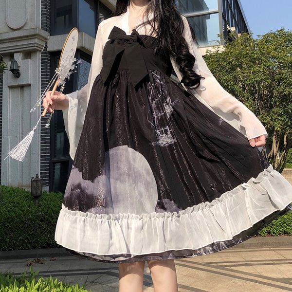 girl lolita chinese style retro gothic kawaii dress bowknot long sleeve ruffled doll dress renaissance victorian clothing 1652, Black;red
girl lolita chinese style retro gothic kawaii dress bowknot long sleeve ruffled doll dress renaissance victorian clothing 1652, Black;red